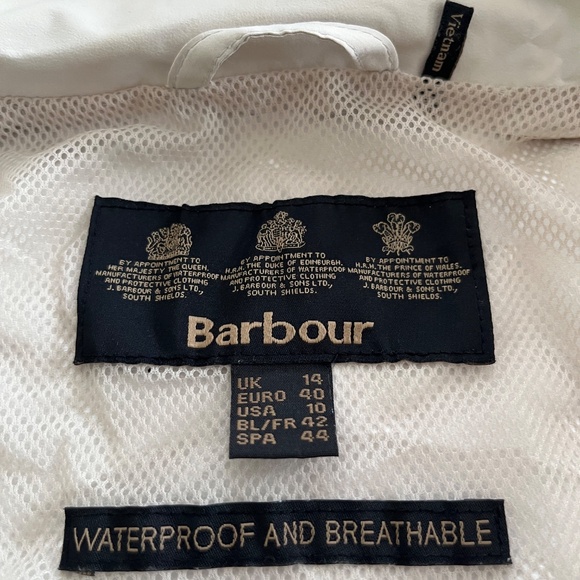 Barbour Katafront Jacket Vented, Hide-away Hood Color: Mist - Picture 8 of 12